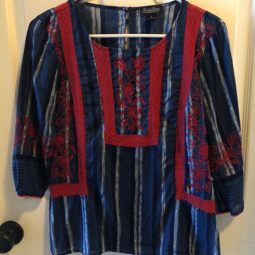 Lucky Brand Embroidered top